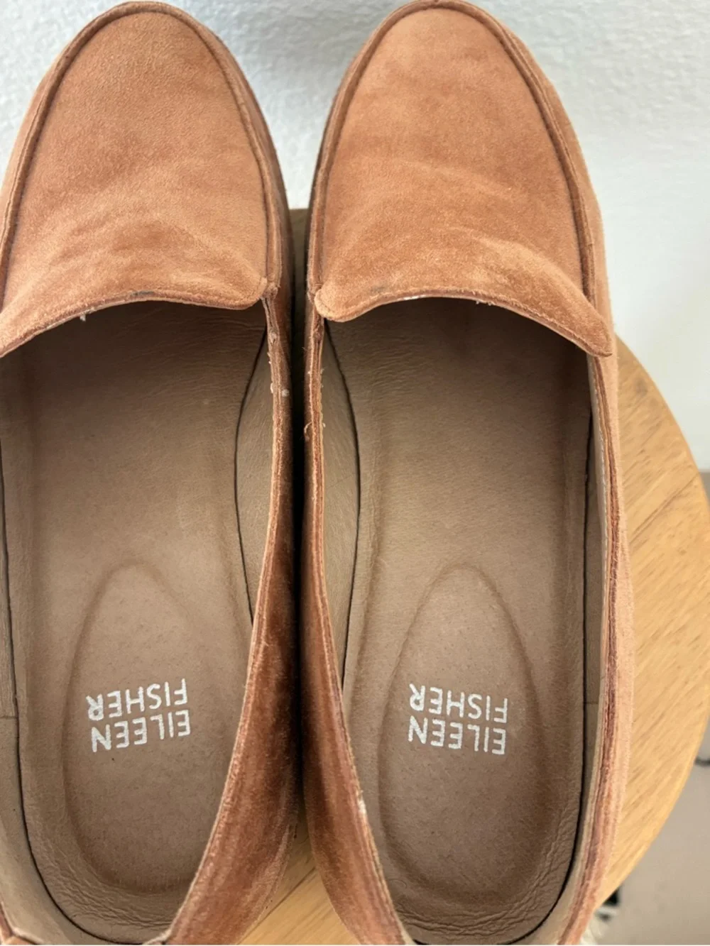 Eileen Fisher Suede Platform Loafers